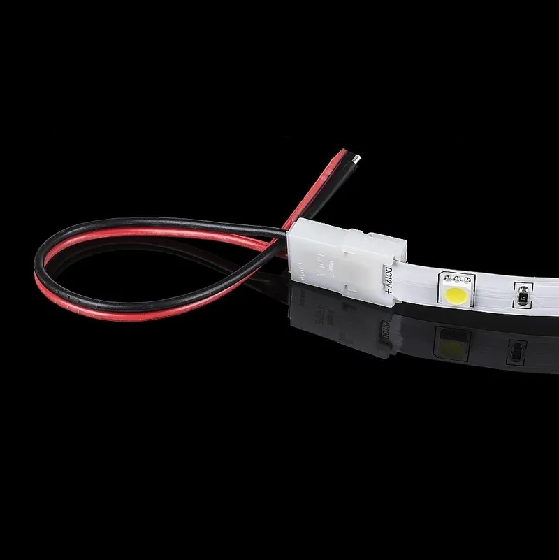 Konektor Złączka Taśm LED V-TAC Z Przewodami Do Taśm I Pasków LED Gęste I Zwykłe 10mm