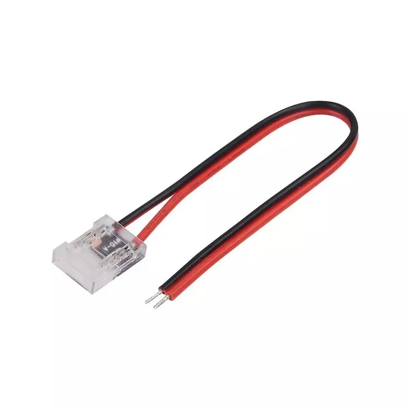Konektor Złączka Taśm LED V-TAC Przeźroczysta Z Przewodami Gęste/Zwykłe/COB 8mm