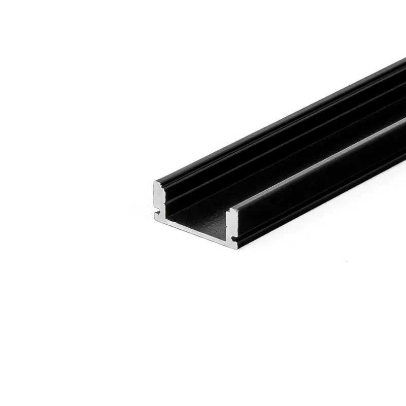 Profil Do LED Zestaw, ALU Czarny V-TAC 2mb Klosz Czarny 17,4x7mm VT-8113