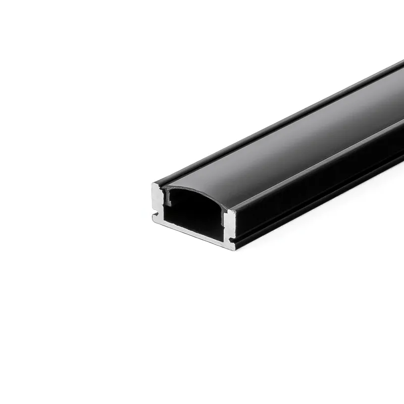 Profil Do LED Zestaw, ALU Czarny V-TAC 2mb Klosz Czarny 17,4x7mm VT-8113