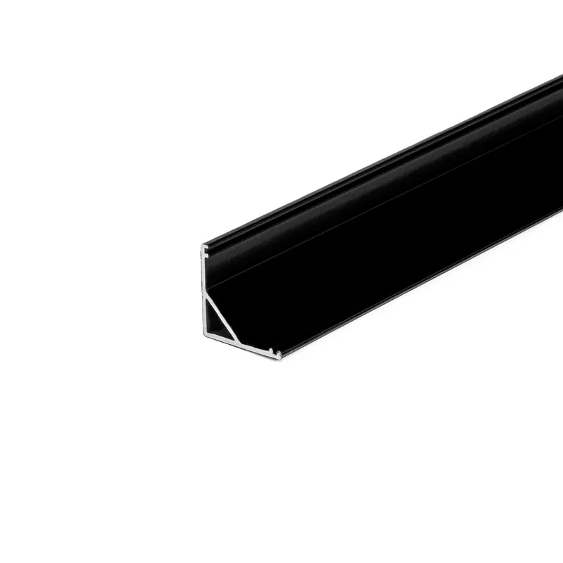 Profil Do LED Zestaw, ALU Kątowy Czarny V-TAC 2mb Klosz Czarny 15,8x15,8mm VT-8109