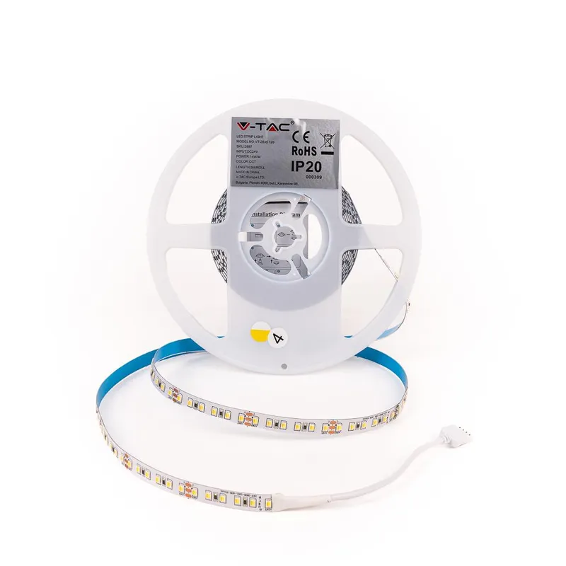Taśma LED V-TAC SMD2835 60LED 24V CCT 3w1 VT-2835 120 3000K-6500K 1550LM