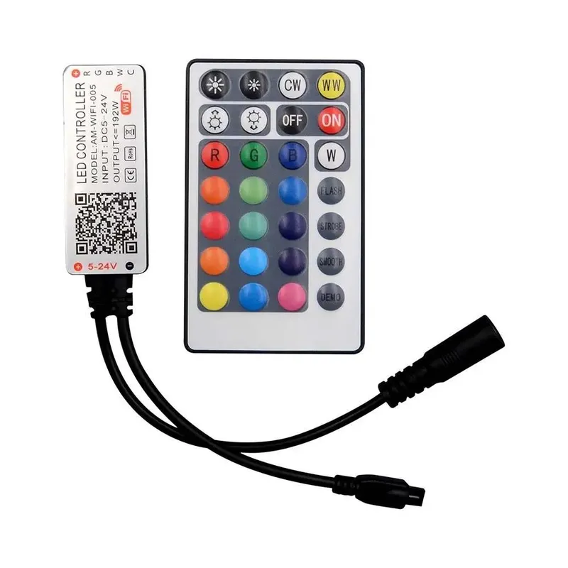 Sterownik Taśm V-TAC LED RGBW CCT 12V/24V WI-FI Google Home Alexa, Pilot Radiowy 28 Przycisków VT-2429