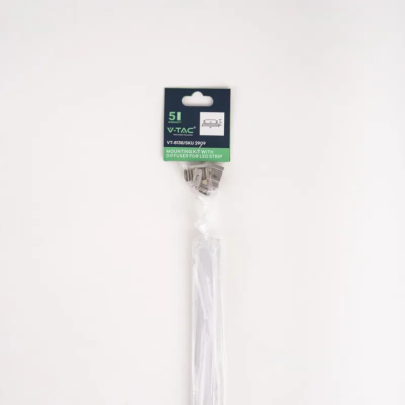 Profil Do LED Zestaw, ALU Anodowany V-TAC 2mb Do Taśm LED Elastyczny Giętki 18x6mm VT-8138