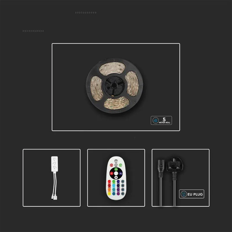 Taśma LED V-TAC Zestaw Smart WI-FI RGB+CCT IP65 Alexa Google Home VT-5050 90-EU
