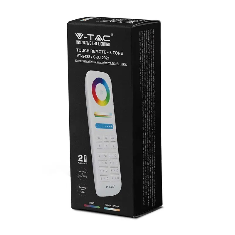Pilot Kontroler V-TAC RGB+CCT 8-STREF VT-2438