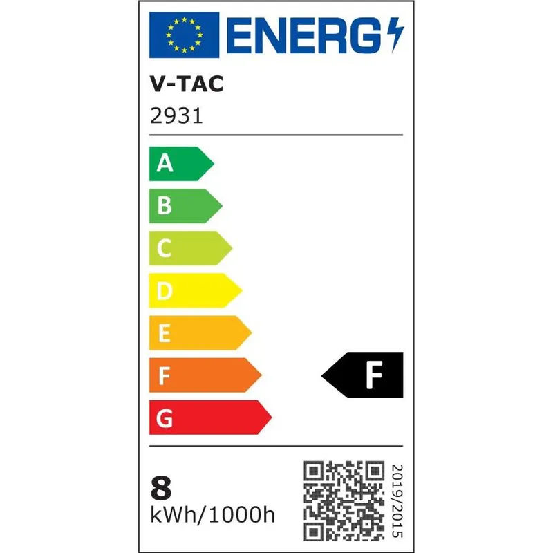 Taśma LED V-TAC SMD4040 300LED IP20 8W/M 12V 8mm VT-4040 3000K 760LM