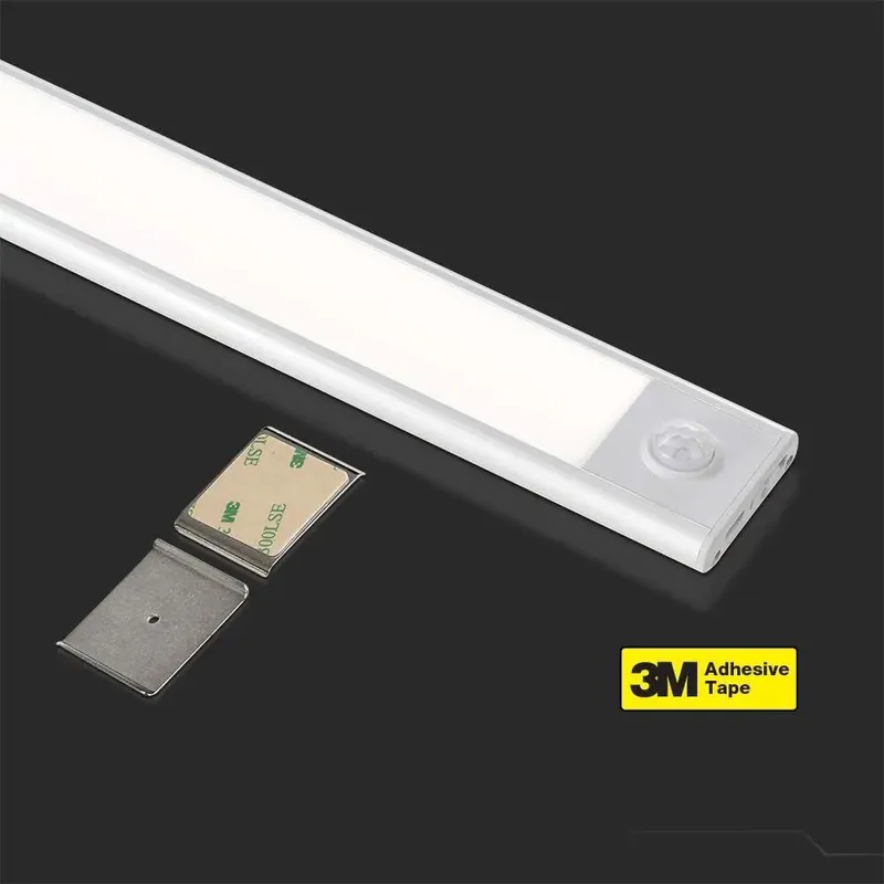 Oprawa Podszafkowa V-TAC 2W LED Czujnik Ruchu Ładowanie USB 40cm VT-8142 3000K 160LM - Srebrna