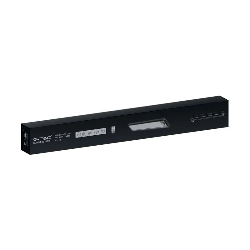 Oprawa Podszafkowa V-TAC 2,5W LED Czujnik Ruchu Ładowanie USB 60cm VT-8143 4000K 260LM - Czarna
