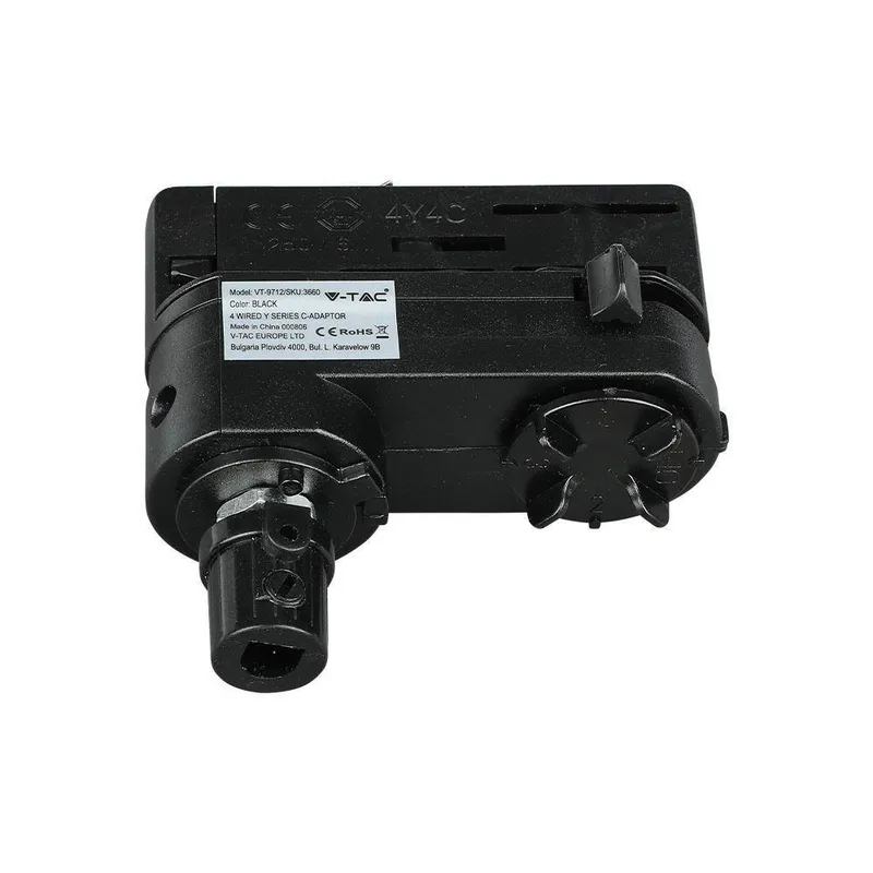 Adaptor Szynoprzewodu V-TAC Szynoprzewód 3F 3 Fazowy - Czarny