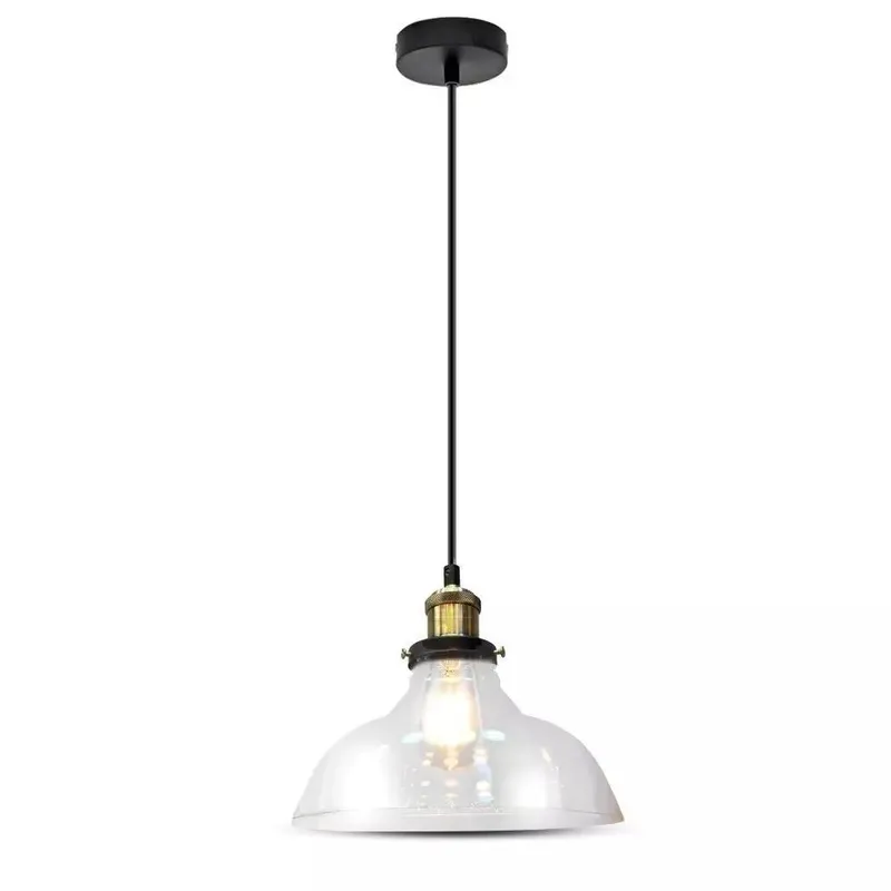 Oprawa Zwieszana V-TAC E27 Loft Szkło Przezroczysty FI245 VT-7210 5 Lat Gwarancji