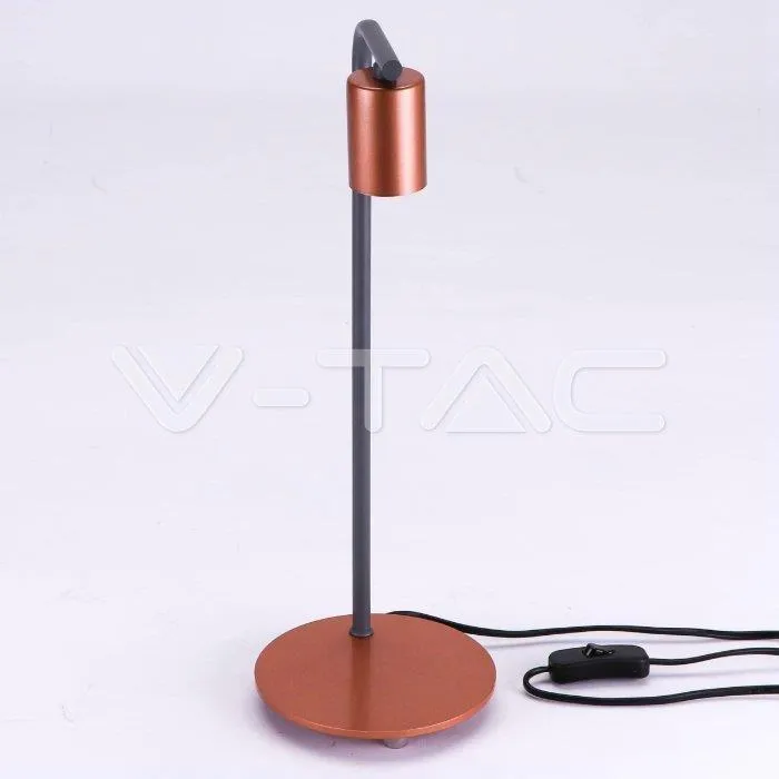 Lampka Stołowa Nocna V-TAC E27 Brązowa/Miedziana 150x420mm VT-7412 5 Lat Gwarancji