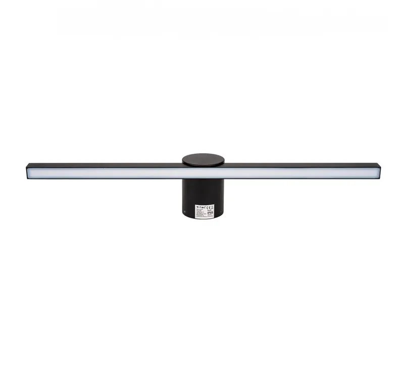 Oprawa Kinkiet Ścienny V-TAC 10W LED IP65 Lustro Obraz Łazienka VT-7022-B 3000K 1530LM - Czarny