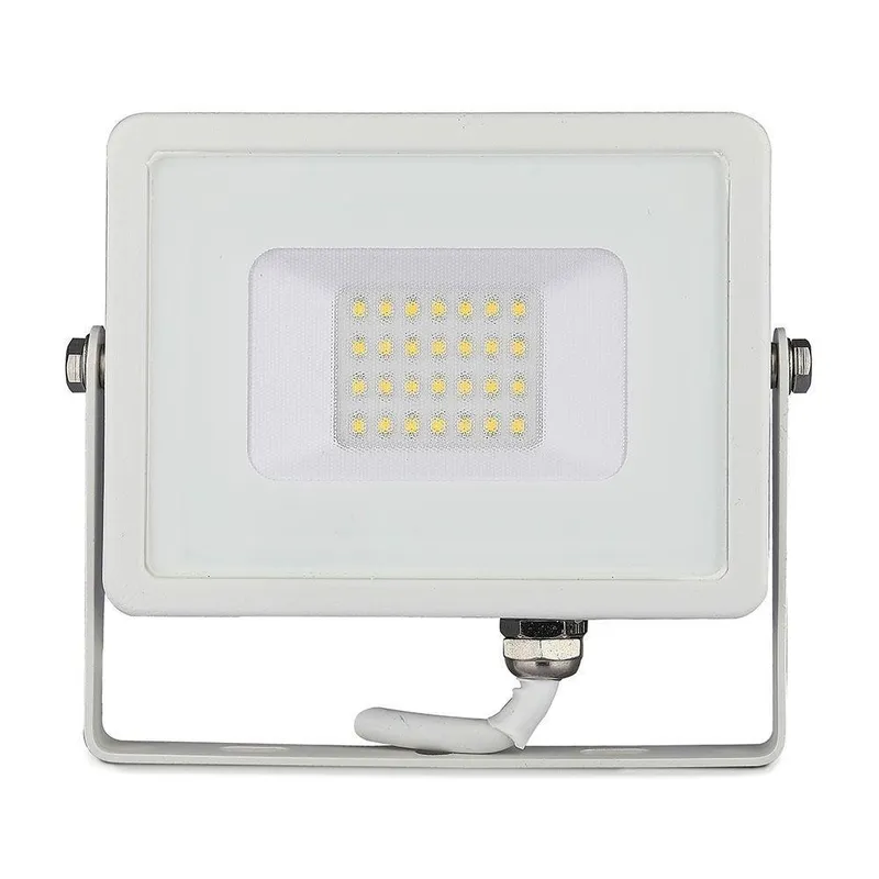 Naświetlacz LED V-TAC 20W SAMSUNG CHIP VT-20-W 6400K 1600LM 5 Lat Gwarancji - Biały