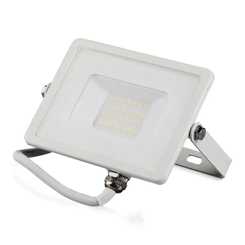 Naświetlacz LED V-TAC 20W SAMSUNG CHIP VT-20-W 6400K 1600LM 5 Lat Gwarancji - Biały