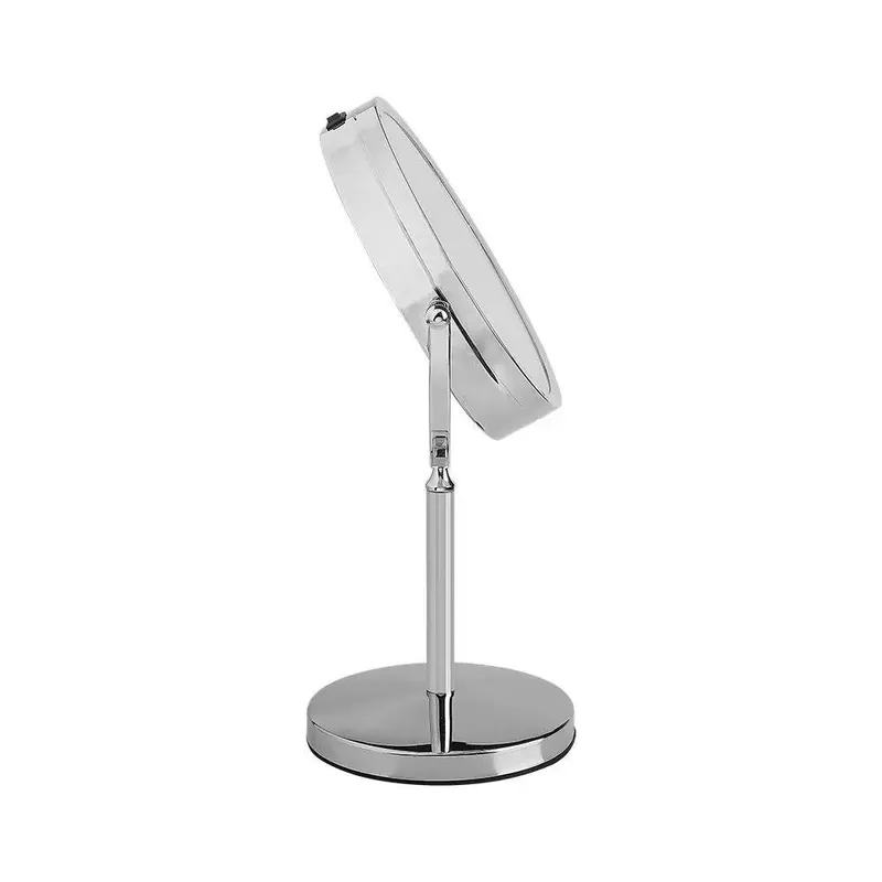 Lustro Przenośne V-TAC 3W LED Łazienka Makijaż 4XAAA FI.17CM Chrom VT-7572 6400K 30LM