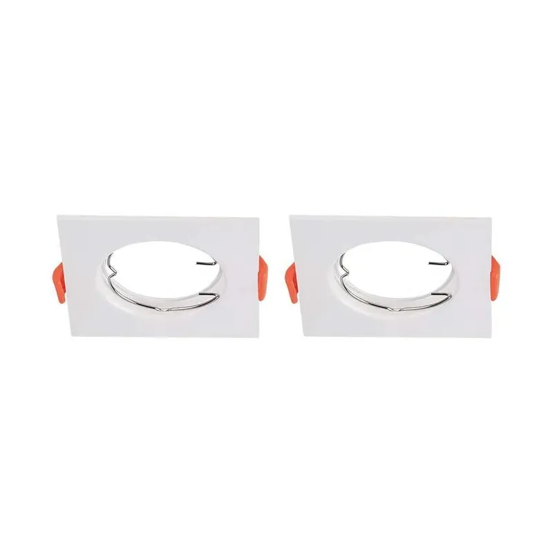 Oczko V-TAC GU10 Wpuszczane Kwadrat (Opak. 2 Szt) VT-930 3 Lata Gwarancji - Białe