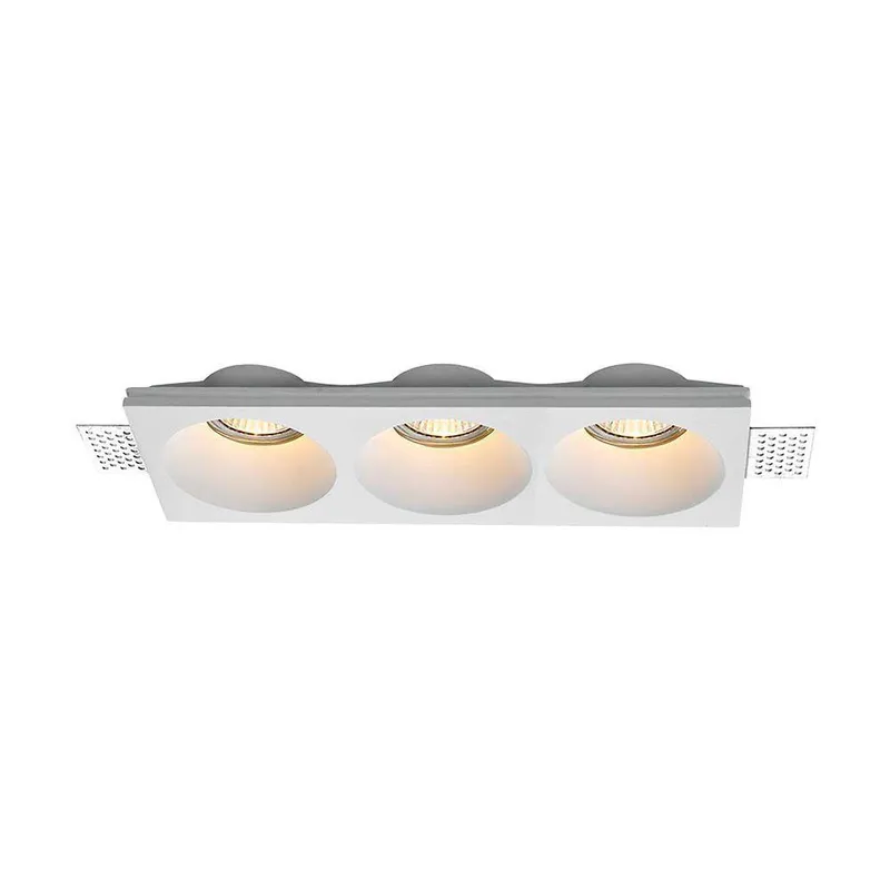 Oprawa Gipsowa V-TAC 3XGU10 Sufitowa 280x100 VT-11013 3 Lata Gwarancji - Biała