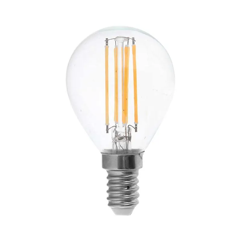 Żarówka LED Filament V-TAC 4W Kulka P45 E14 3XKLIK Ściemnialna VT-2604 3000K 400LM