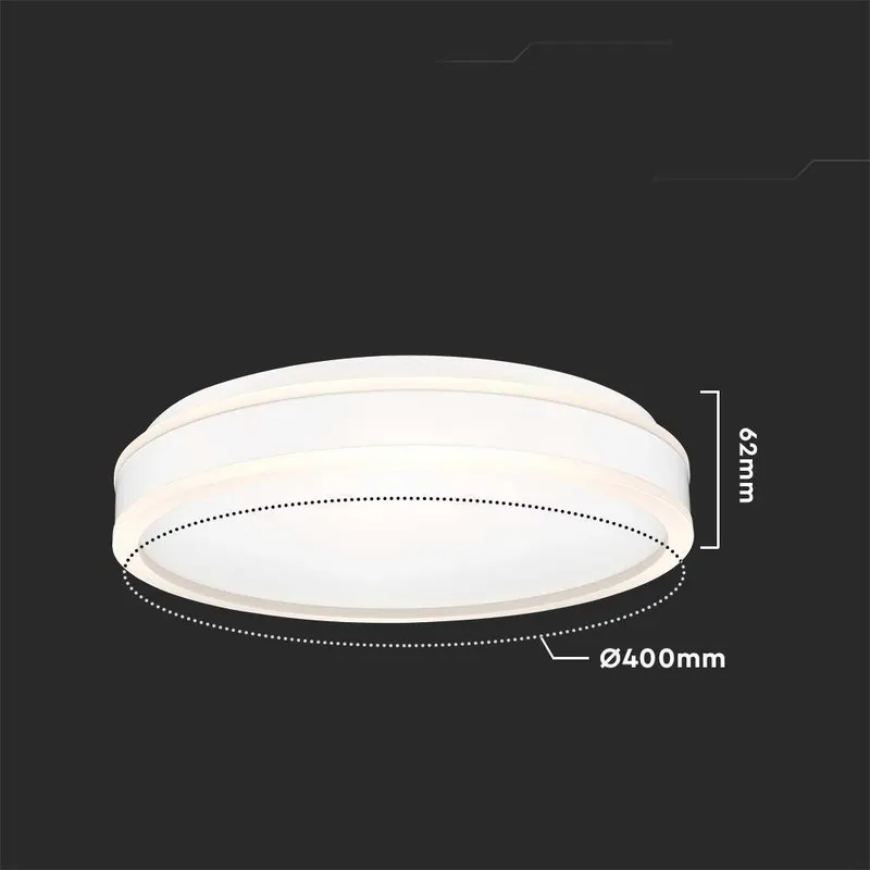 Oprawa Sufitowa Plafoniera V-TAC 38W LED 3w1 Okrągły FI.40CM VT-7757 4000K 4050LM - Biały