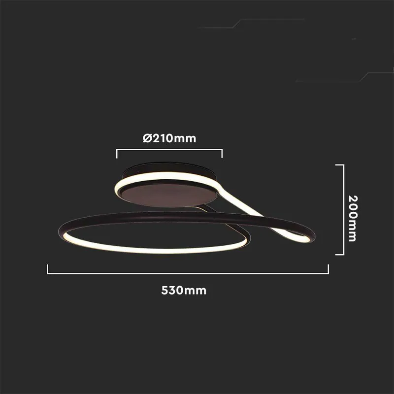 Oprawa Sufitowa V-TAC 54W LED Triac VT-7762 4000K 5330LM - Czarna