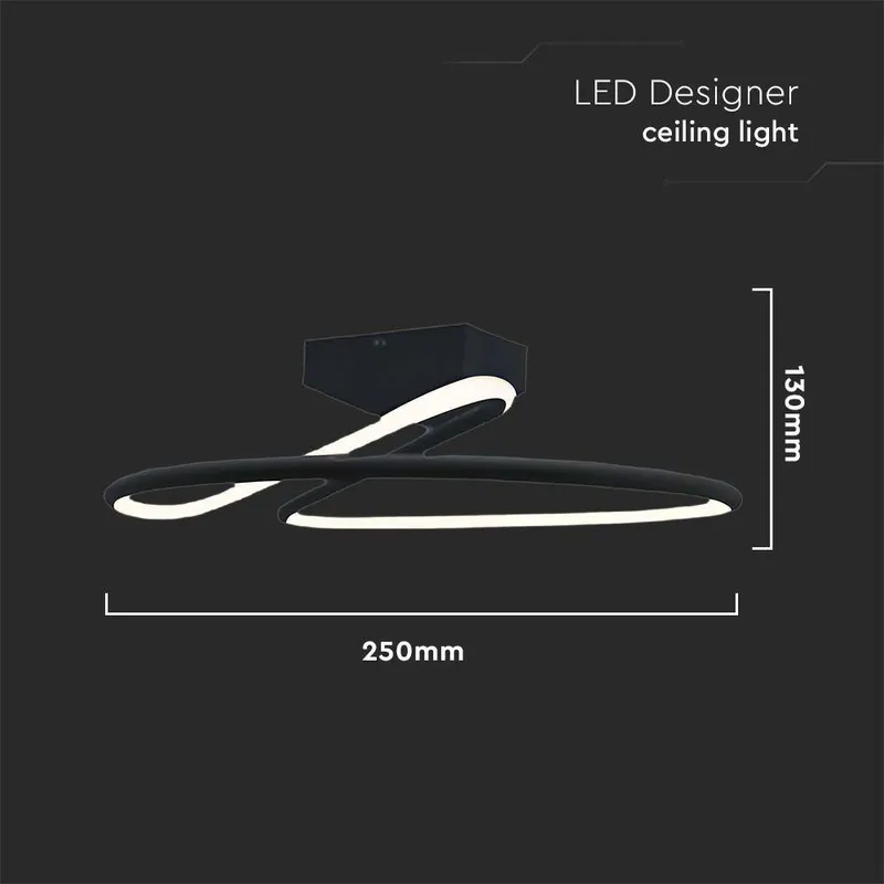 Oprawa Sufitowa V-TAC 20W LED VT-7763 4000K 2130LM - Czarna