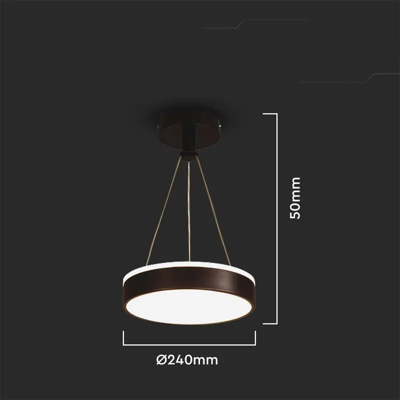 Oprawa Zwieszana V-TAC 12W LED VT-7765 4000K 1280LM - Czarna