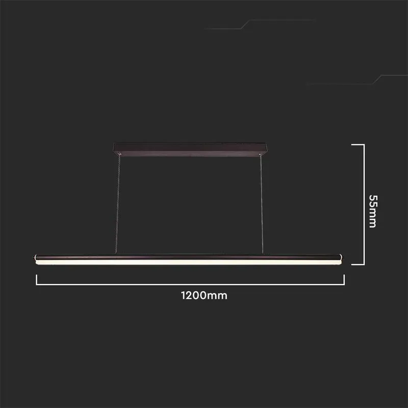 Oprawa Zwieszana V-TAC 23W LED 120cm 4000K 2130LM - Czarna