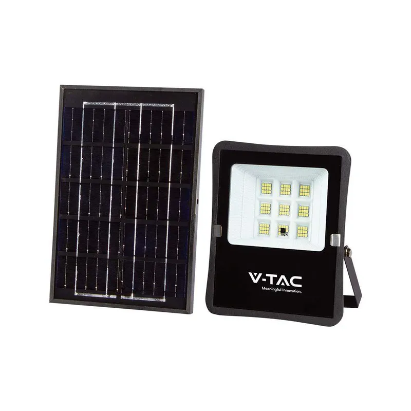 Naświetlacz LED Solarny V-TAC 6W Pilot Auto Timer IP65 VT-55050 4000K 400LM