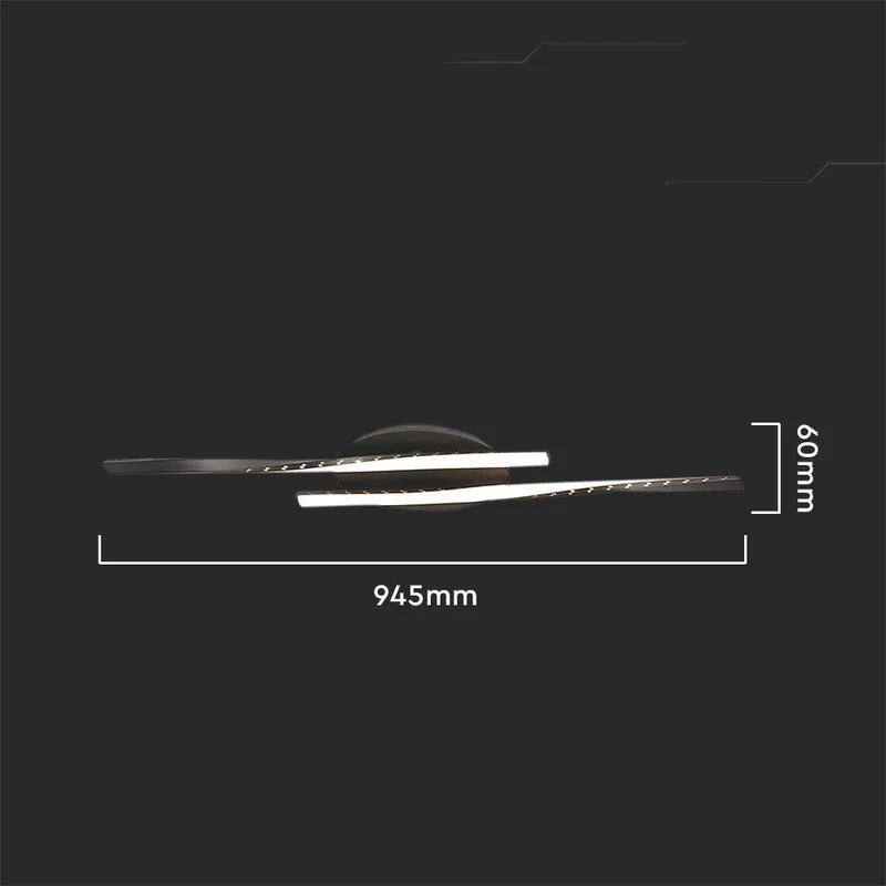 Oprawa Sufitowa V-TAC 12W LED VT-7788 3000K 1280LM - Czarna