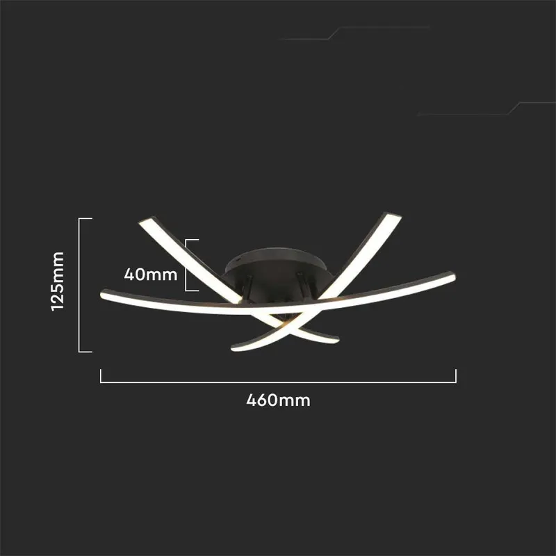 Oprawa Sufitowa V-TAC 20W LED VT-7792 3000K 2130LM - Czarna