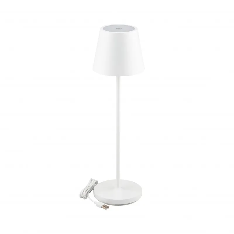 Lampka Stołowa Nocna V-TAC 2W LED 38cm Ładowanie Ściemnianie IP54 VT-7522 3000K 200LM - Biała