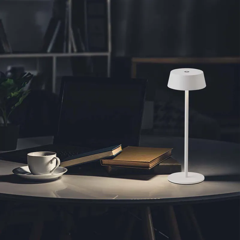 Lampka Stołowa Nocna V-TAC 2W LED 32,5cm Ładowanie Ściemnianie IP54 VT-7562 3000K 200LM - Biała