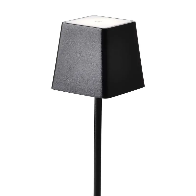 Lampka Stołowa Nocna V-TAC 2W LED 36cm Ładowanie Ściemnianie IP54 VT-7563 3000K 200LM - Czarna