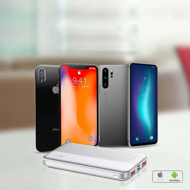 Power Bank V-TAC 10000mAh 2XUSB Type C Szybki 22,5W V-TAC VT-10000 - Biały