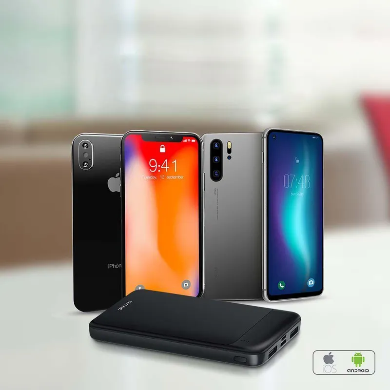 Power Bank V-TAC 10000mAh 2XUSB Type C Szybki 22,5W V-TAC VT-10005-B - Czarny