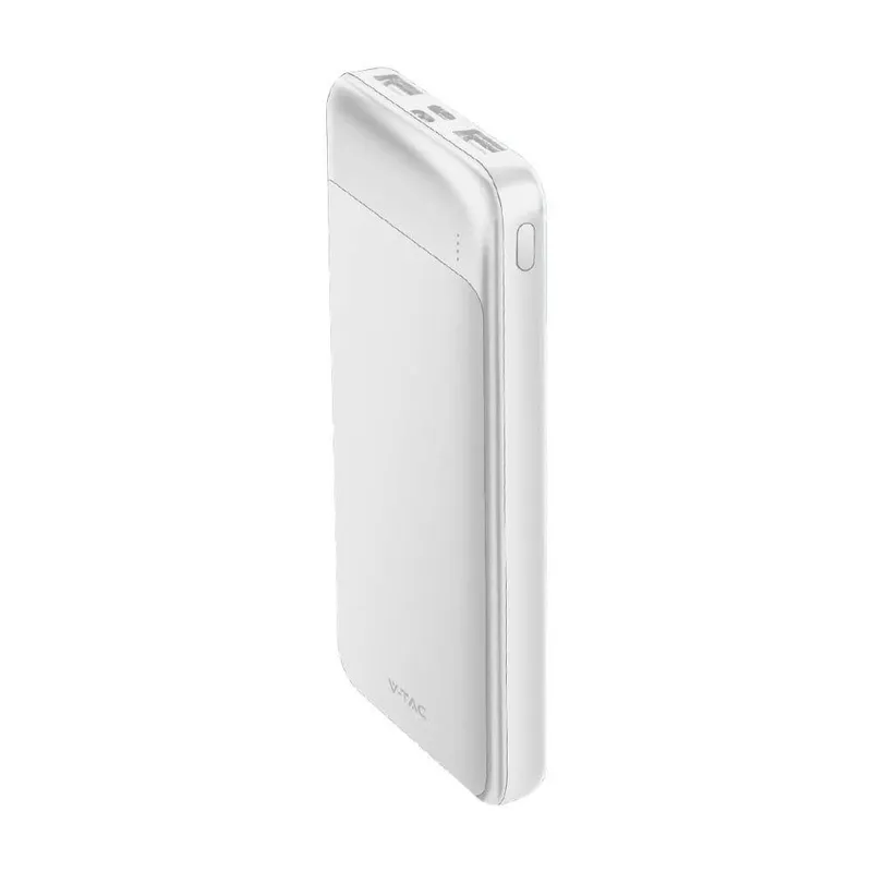 Power Bank V-TAC 10000mAh 2XUSB Type C Szybki 22,5W V-TAC VT-10005-W - Biały