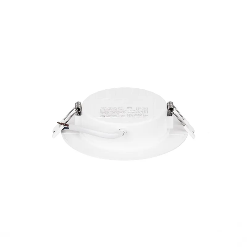 Panel Wpuszczany Downlight V-TAC 6W LED SAMSUNG CHIP Okrągły 120x28mm VT-61006RD-S 3000K 660LM 5 Lat Gwarancji