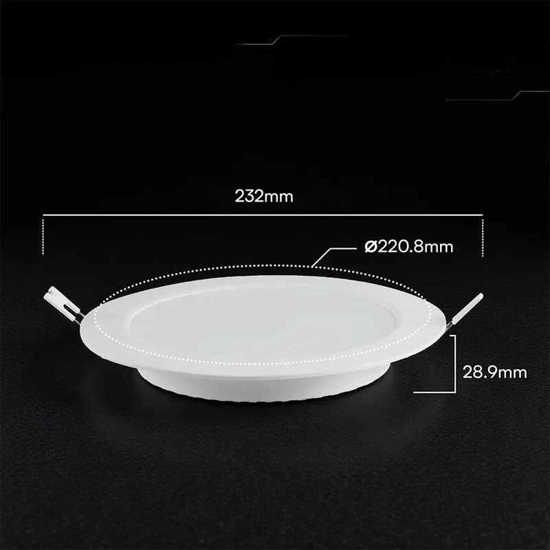 Panel Wpuszczany Downlight V-TAC 18W LED CREE CHIP Okrągły 220x28mm VT-61018CCT 3000K-4000K-6500K 1980LM 6 Lat Gwarancji