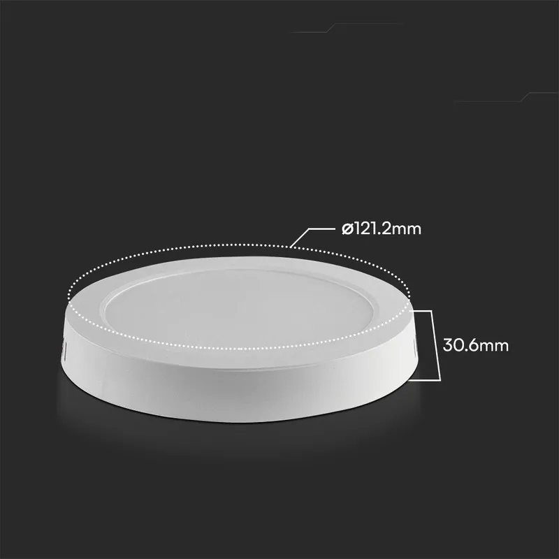 Panel Natynkowy Downlight V-TAC 6W LED SAMSUNG CHIP Okrągły 121x30mm VT-60006RD-S 4000K 660LM 5 Lat Gwarancji