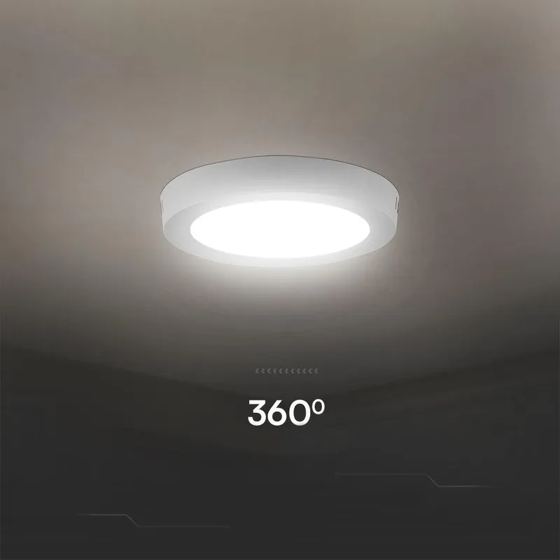 Panel Natynkowy Downlight V-TAC 12W LED SAMSUNG CHIP Okrągły 167x30mm VT-60012RD-S 6500K 1200LM 5 Lat Gwarancji