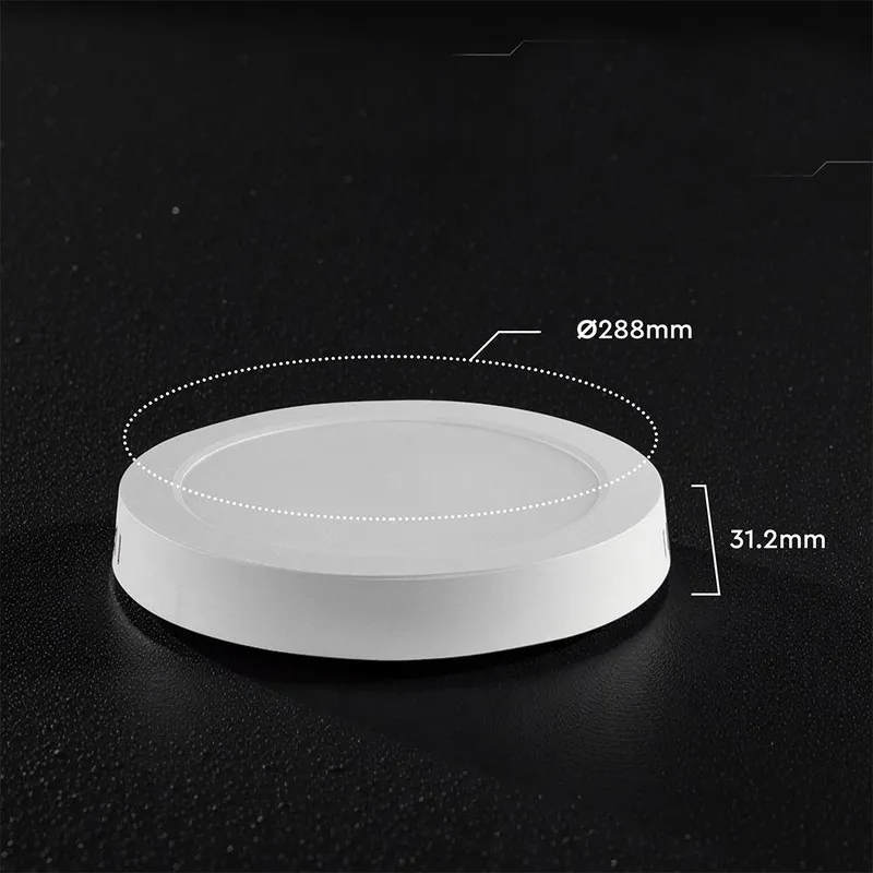 Panel Natynkowy Downlight V-TAC 24W LED CREE CHIP Okrągły 288x31mm VT-60006CCT 3000K-4000K-6500K 2640LM 6 Lat Gwarancji
