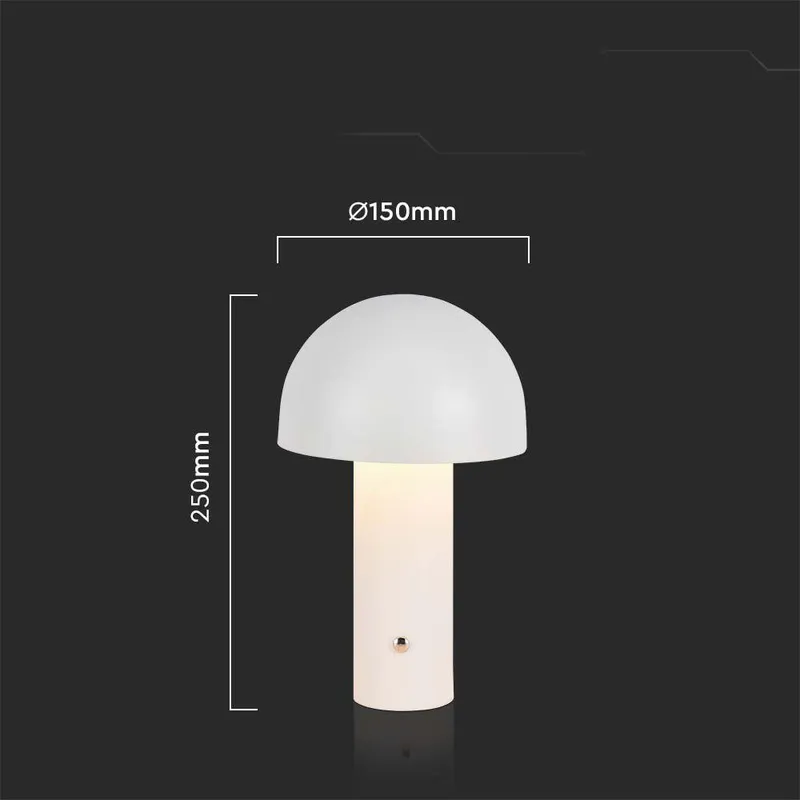Lampka Stołowa Nocna V-TAC 1W LED 25cm Ładowanie USB Ściemnianie VT-1047 3000K-6000K 200LM - Biała
