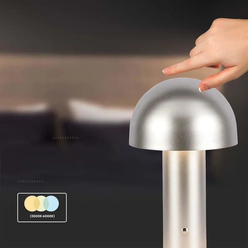 Lampka Stołowa Nocna V-TAC 1W LED 25cm Ładowanie USB Ściemnianie VT-1047 3000K-6000K 200LM - Złota