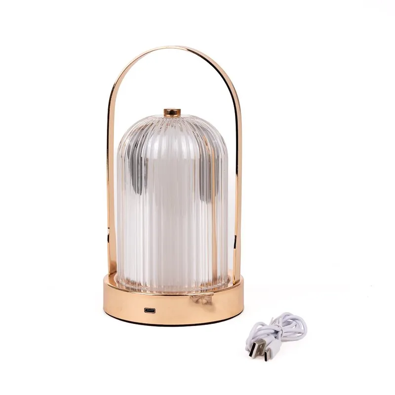 Lampka Stołowa Nocna V-TAC 1W LED 22cm Ładowanie USB Ściemnianie VT-1057 3000K-6000K 55LM - Złota