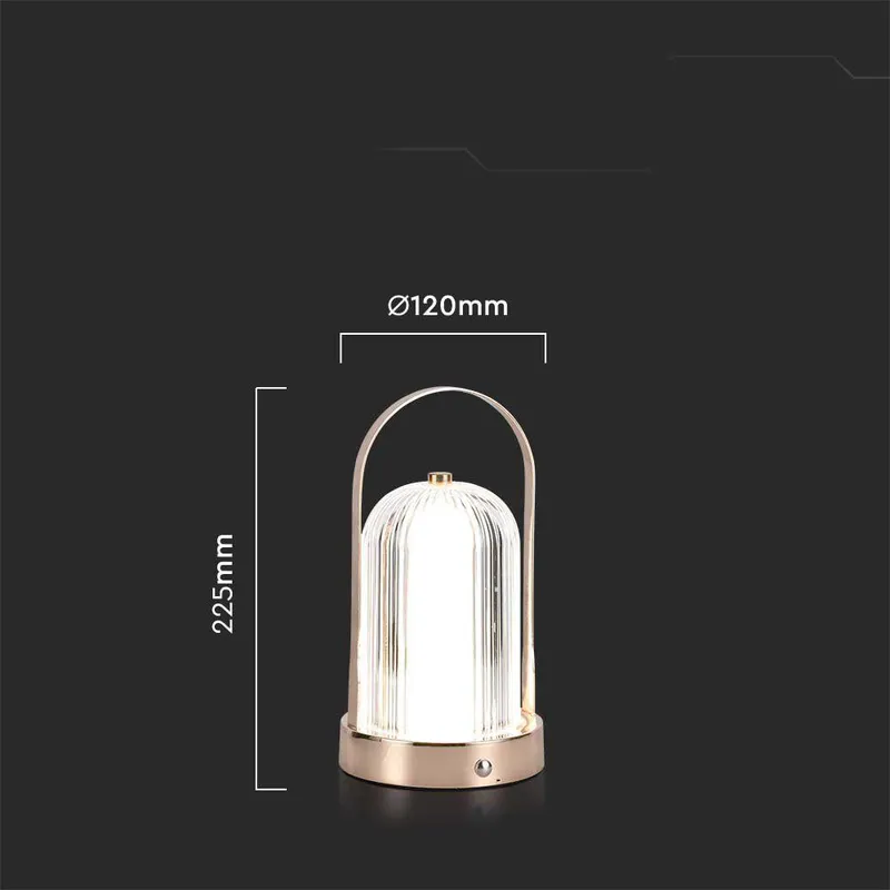 Lampka Stołowa Nocna V-TAC 1W LED 22cm Ładowanie USB Ściemnianie VT-1057 3000K-6000K 55LM - Złota