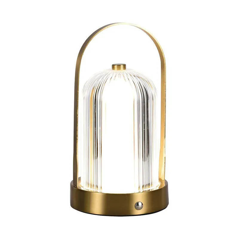 Lampka Stołowa Nocna V-TAC 1W LED 22cm Ładowanie USB Ściemnianie VT-1057 3000K-6000K 55LM - Złota