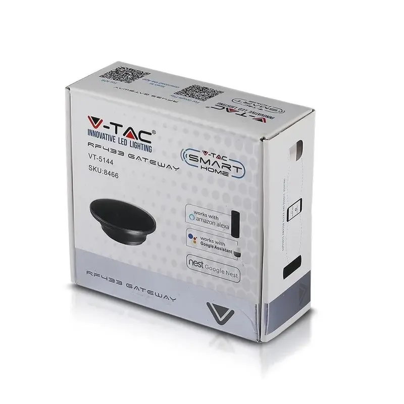 Bramka Smart WI-FI V-TAC RF433 24GHZ Smart Life Amazon Alexa Google Home Nest VT-5144