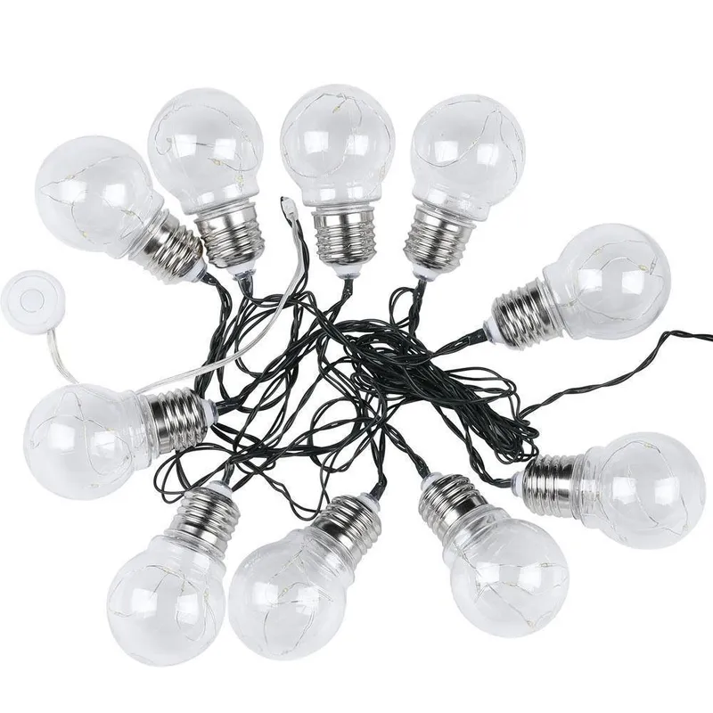 Girlanda Ogrodowa Solarna LED V-TAC 5 Metrów 10 Żarówek Filament VT-71010 3000K 100LM