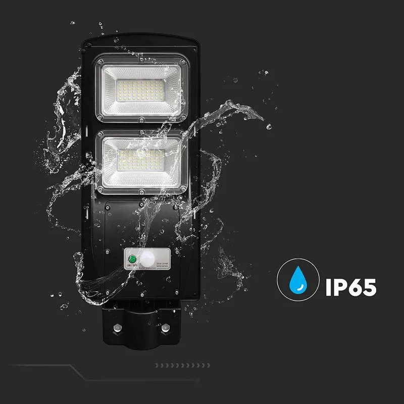 Naświetlacz Oprawa Uliczna LED Solarna V-TAC 8W VT-ST120W 6000K 1000LM - Czarny